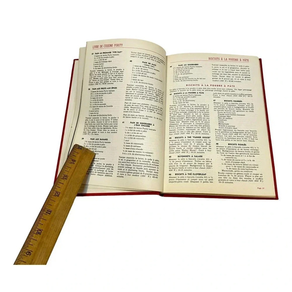 Purity Cookbook Livre de Cuisine Red Gold 1945 Edition HC Francais French - Picture 10 of 13